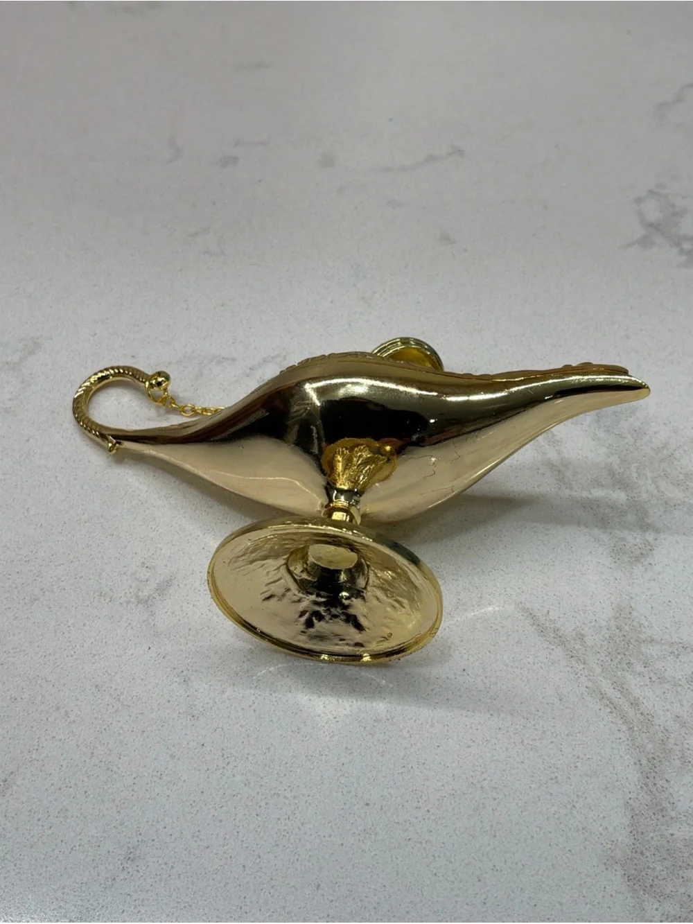 Shiny Metal Gold Tone Lamp Genie Lamp Small Size Trinket Aladdin